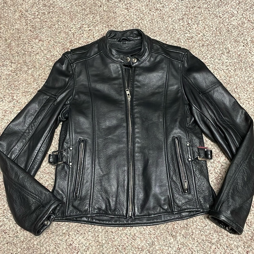 Vintage leather motorcycle jacket